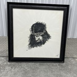 Head of Christ framed artwork