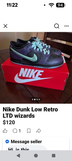 Nike Dunk Low Retro LTD Wizards Sneakers