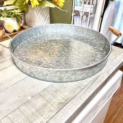 🌼Decor,Galvanized Rustic Tray . Bandeja Rustica De Metal
