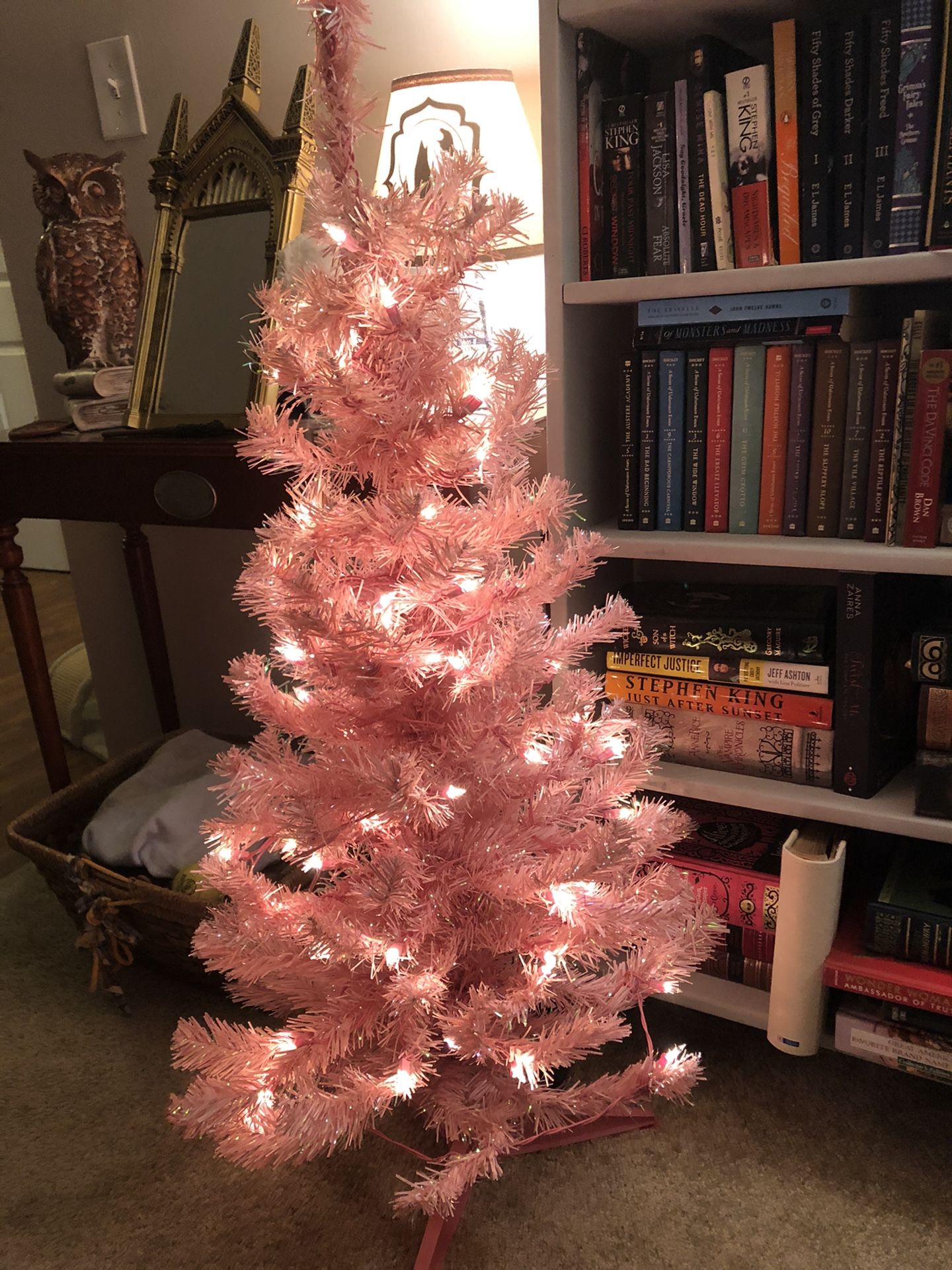 Pink Pre--lit Christmas Tree