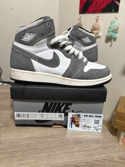 Size 6.5Y / 8 womens - Air Jordan 1 High Retro OG Washed Black