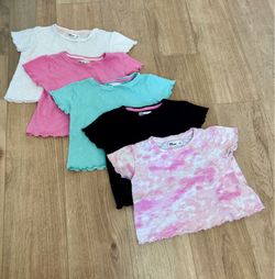 Girls Size 5 Short Sleeve Shirt Lot
