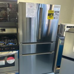 Bosch- 36" Counter Depth French Door Smart Refrigerator in Stainless Steel with Home Connect & Touch Control Panel Model: B36CL80ENS