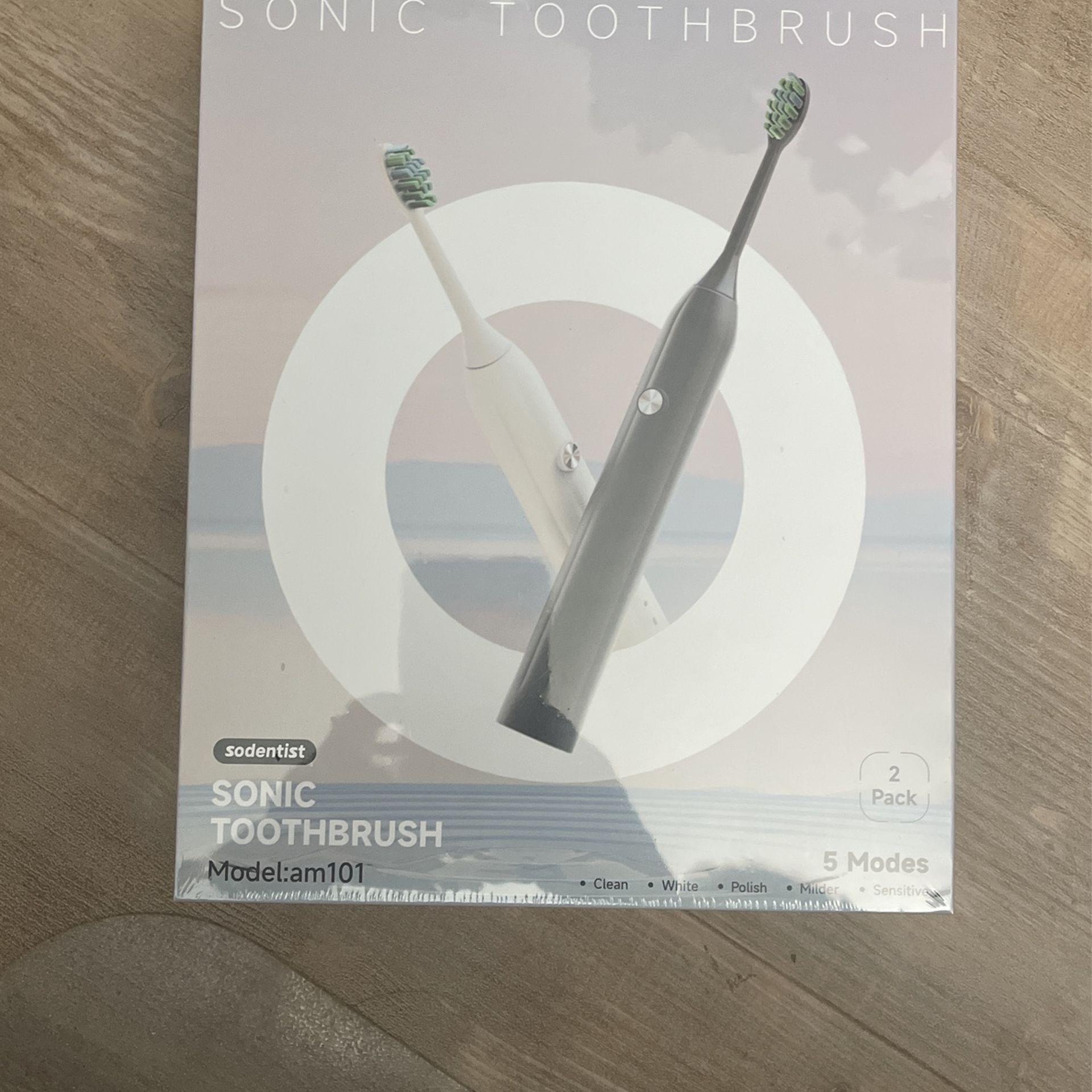 Sodentist Sonic Toothbrush Am101 2 Pack Black/White