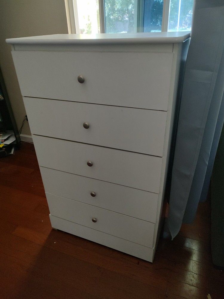 Tall White Dresser