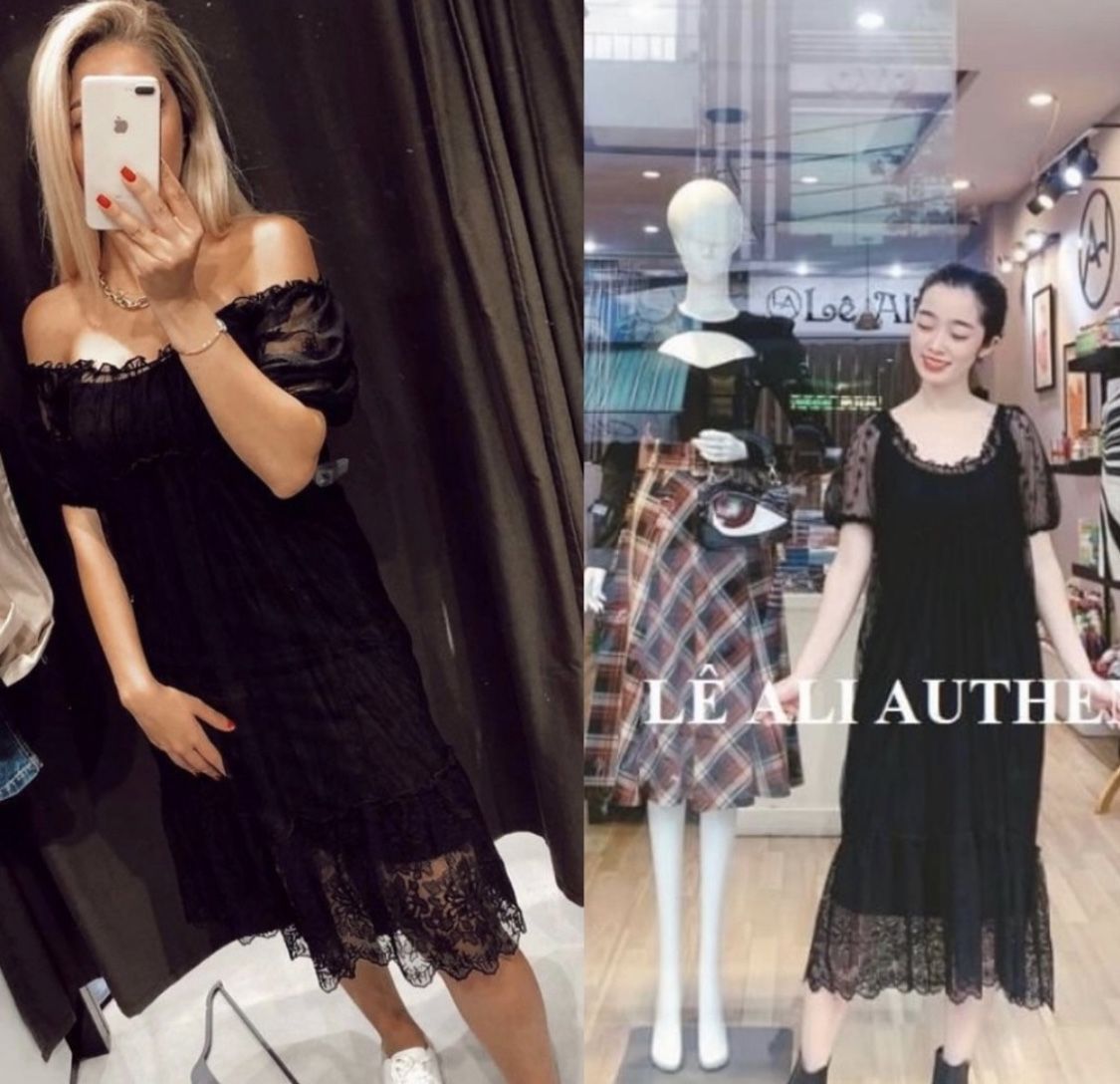 NWT Zara Black Semi Sheer Lined Lace Ruffled Hem Knee Length Dress 2712/805 M NWT Zara Black Semi Sheer Lined Lace Ruffled Hem Knee Length Dress 2712/805 M