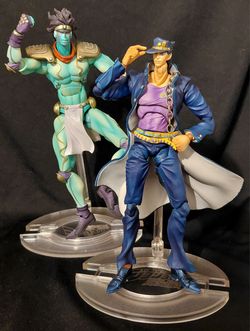 Jojo's Bizarre Adventure Jotaro Kujo and Star Platinum Part 3 Super Action Statues