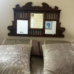Antique mirror. Can Use As headbed. 