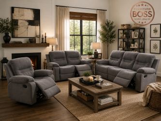 3pc Sofa + Love seat + Recliner Chair $1200