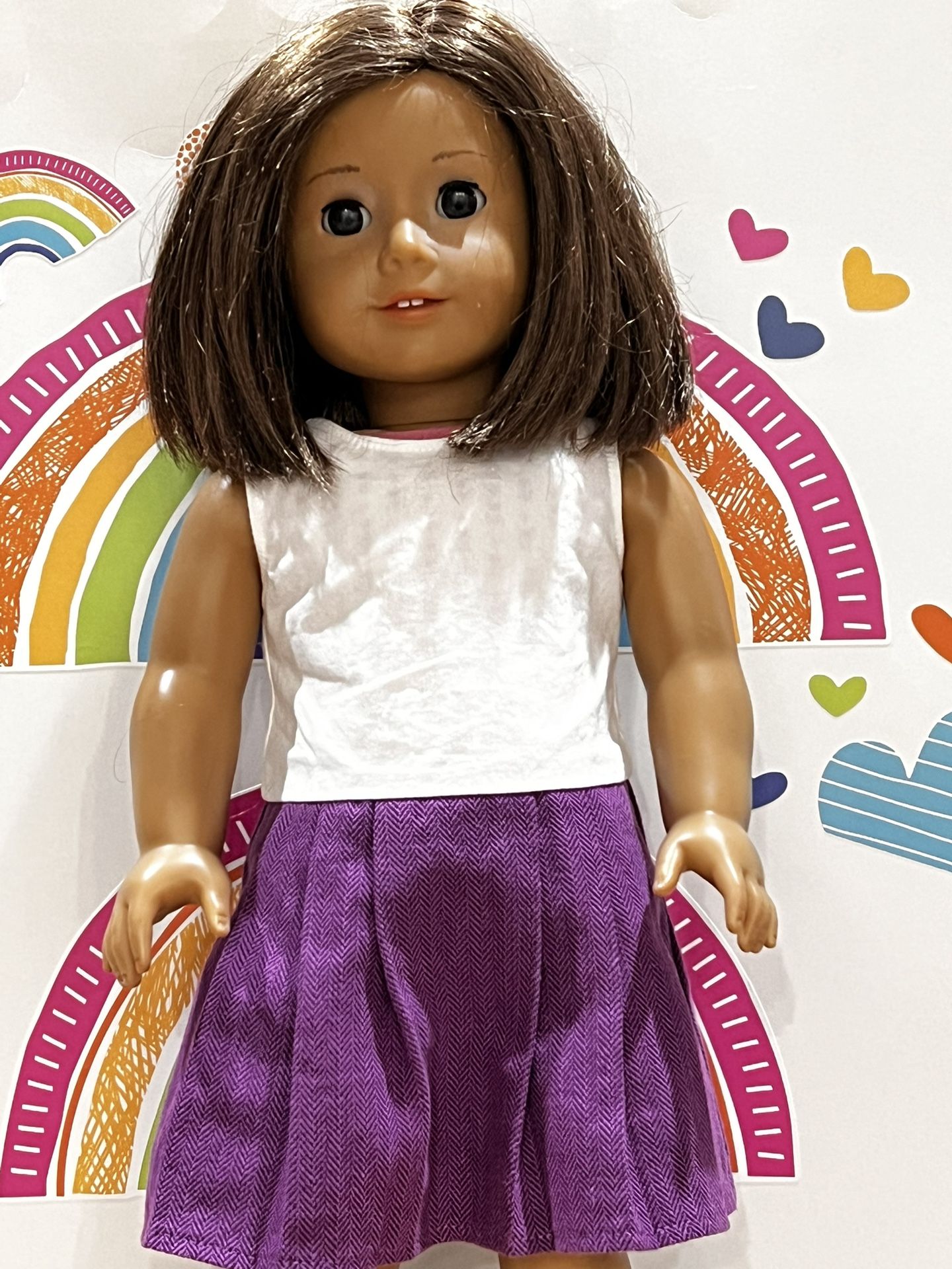 AMERICAN GIRL DOLL - SHORT BROWN HAIR AND BROWN EYES - SOLD AS IS - SEE DESCRIPTION