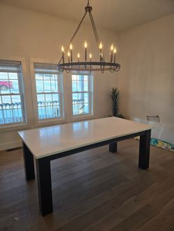 Custom Dining Table with Quartz Countertop