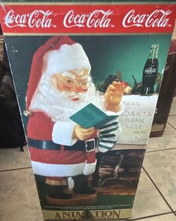 Coca-Cola Animated Santa Claus Advertising Figurine, Soda Theme