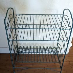 Cute Turquoise Record Shelf