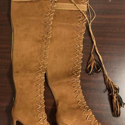 Tan Over The Knee Boots