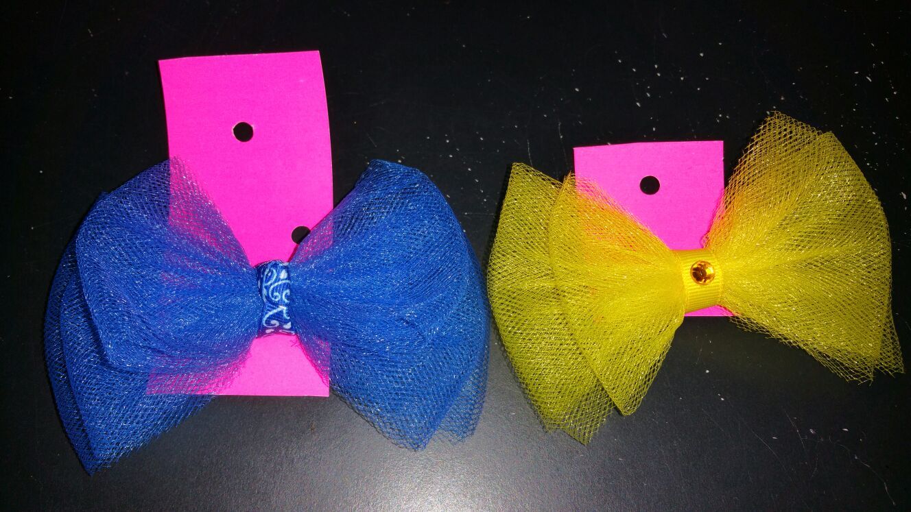 Tulle hair bows