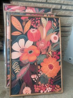 16x24 Floral Art 3 panels