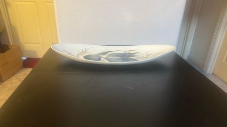 Decorative Ceramic Oval Serving Platter