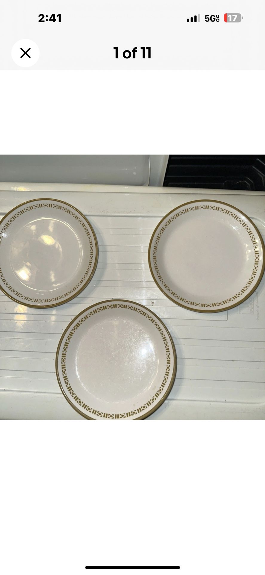 Three Vintage Syracuse China Dessert Plates