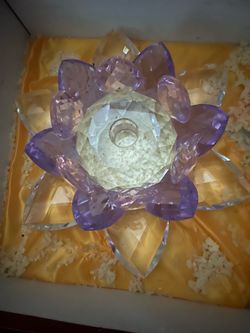 Glass candlestick holder