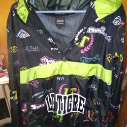 LE TIGER  Windbreaker With Hood (Mens Large)