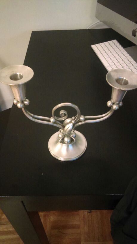 Sterling Silver Art Deco Candelabra by. Durham Company.