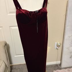Burgundy mid Dress  