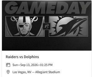 Raiders vs Dolphins
