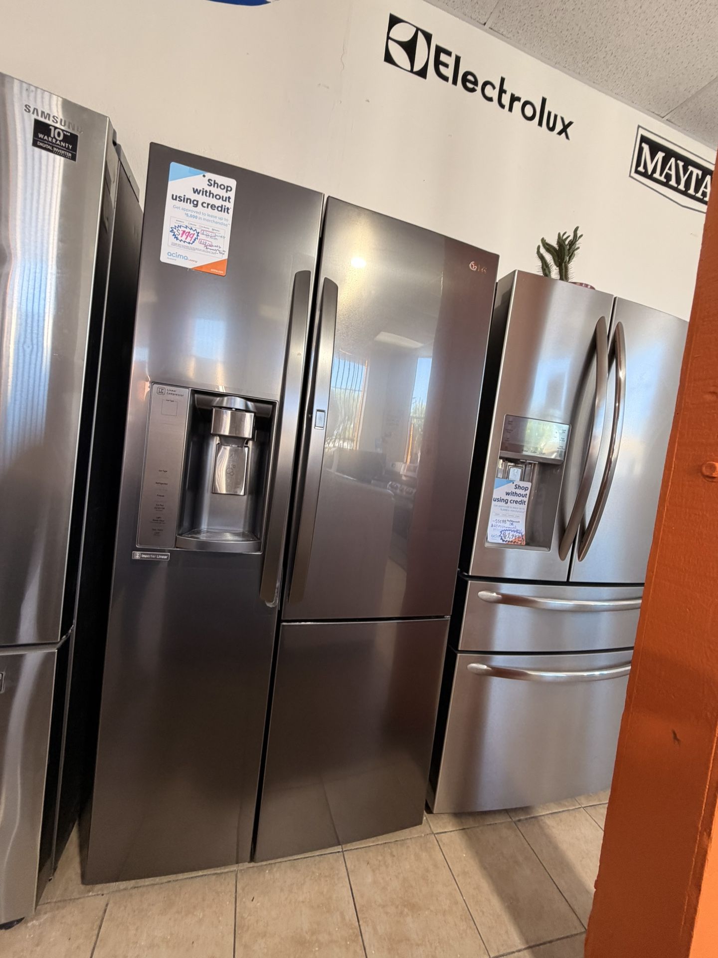 LG SIDE BY SIDE REFRIGERATOR NO CREDIT NEEDED