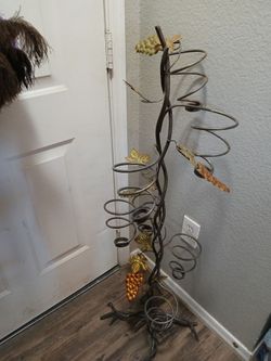 Grape Vine Design Floor Stand Wine Rack