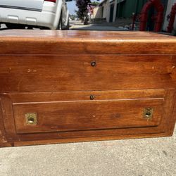 Antique Mahogany Flatware Chest 