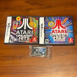 Nintendo DS Atari greatest hits 1, 2 and gba atari