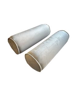 Pair of Velvet Bolster Pillows