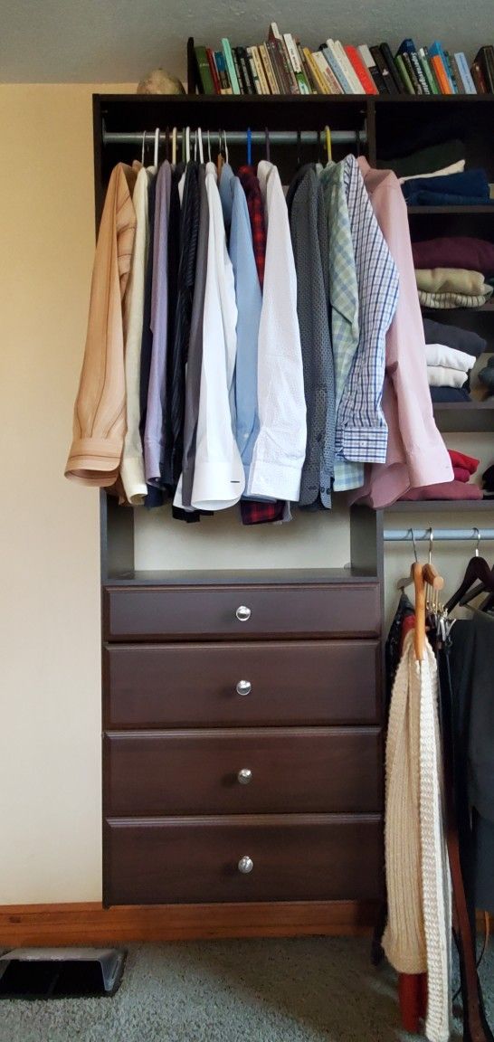 Bedroom Closet Shelves and Drawers