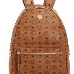 MCM Stark Logo Monogram Backpack