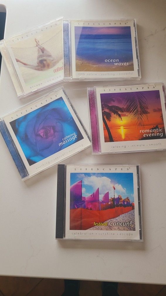 Relaxation Music CDs Set Of 5 Assorted