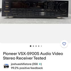 Pioneer audio video stereo receiver VSX – 5900 S