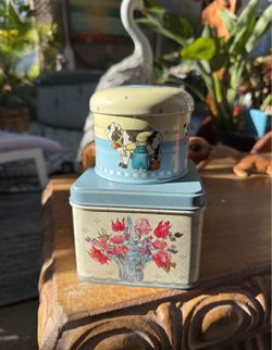 Vintage tin canisters