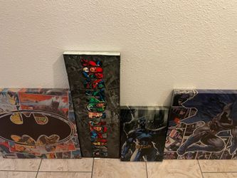 6 canvas dc and marvel all sold together
