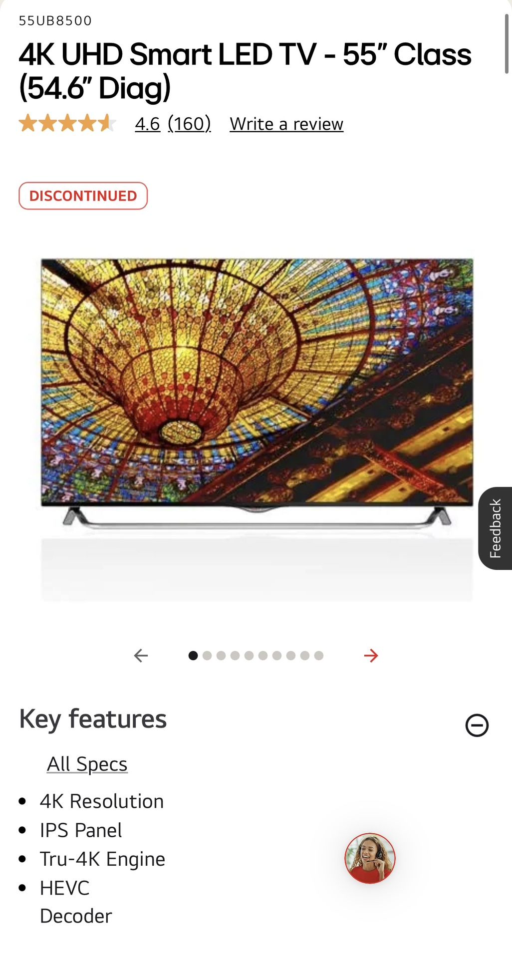 Like New 3D LG 55” 4k Smart TV