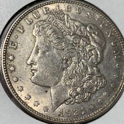 1921 Morgan Silver Dollar AU-UNC