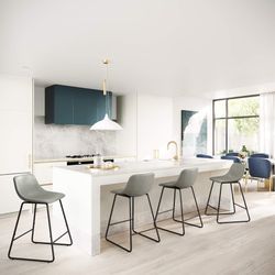 30inch Grey Leather Barstool Set Of 4 