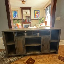 Solid wood tv stand