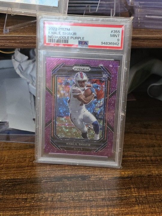 2022 Prizm Rookies No Huddle Purple Kalil Shakir Psa9