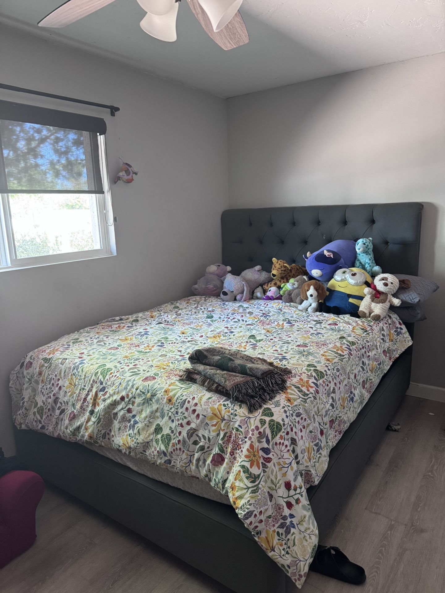 Queen Size Mattress Box Spring And Upholstery Bed Frame