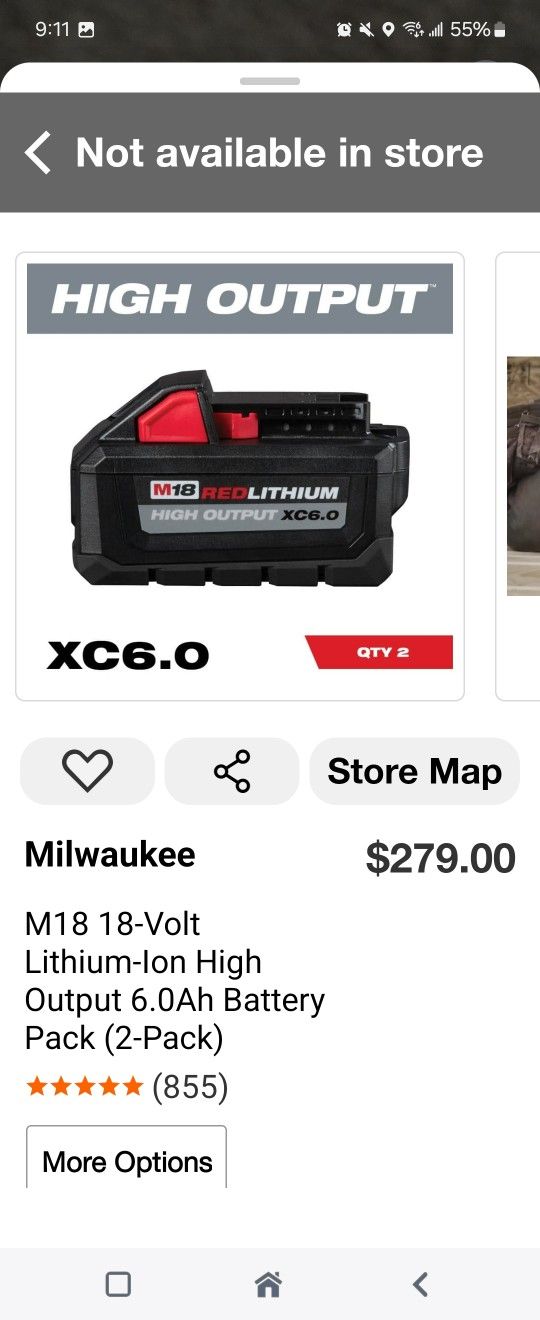 Battery M12 Milwaukee X2