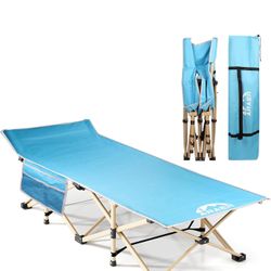 Camping Cot, 450LBS(Max Load), Portable Folding Outdoor Bed with Carry Bag for Adults Kids, Heavy Duty Cot for Traveling Gear Supplier, Office Nap, Be