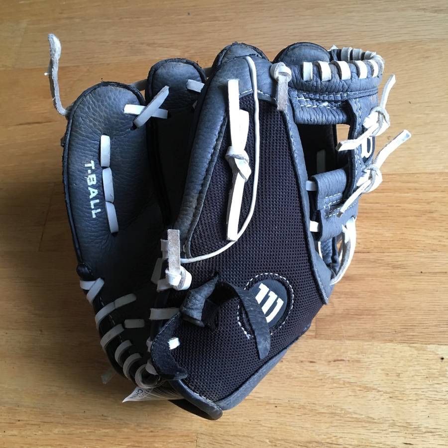 Wilson T Ball Black Left Hand Throw Baseball Mitt Glove