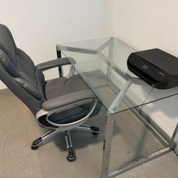 Creat &Barrel Desk and chair , printer 