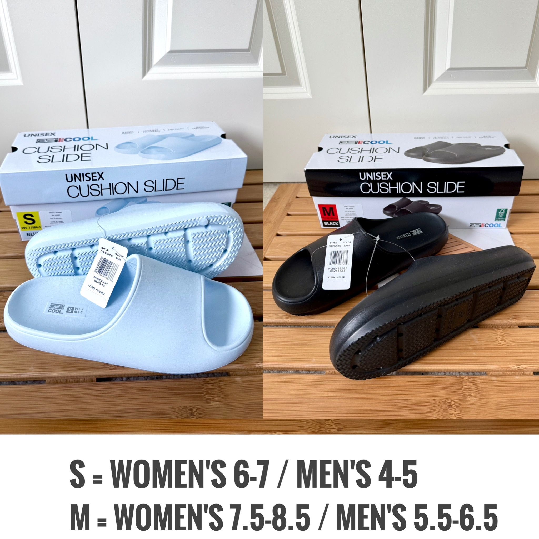 New Unisex Cushion Slides (S & M)