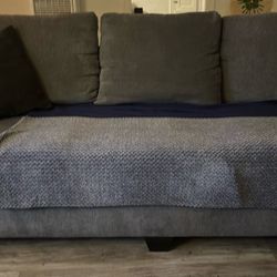 Living Spaces 3 Seater Couch - Steel Grey